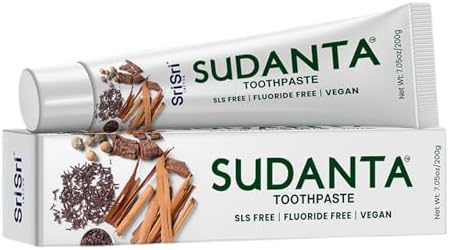 Sudanta 100g Herbal Fluoride-Free, Paraben-Free, Vegan, Natural Toothpaste with Ayurvedic