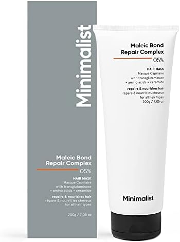 Minimalist Maleic Bond Repair Complex 5% HairMask with Transglutaminase, Amino Acids & Cer