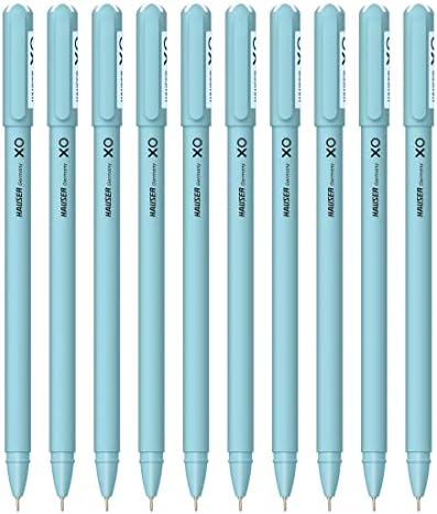 Flair Hauser XO 0.7mm Ball Pen Box Pack | Sleek Body & Minimalistic Design | Matt Finish & Solid Body Type | Low Viscosity Ink With Ultra Durable Tip For Smooth Writing | Blue Ink,