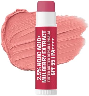 BAKE 2.5% Kojic Acid Beetroot Tinted Butter Brightening LipBalm Spf 55 Pa++++ 24 Hour Mois