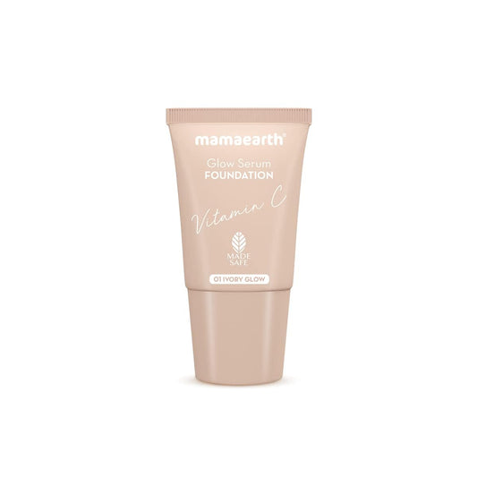 Mamaearth Glow Serum Foundation Mini Tube: 2X Instant Glow, Ivory Glow, 18