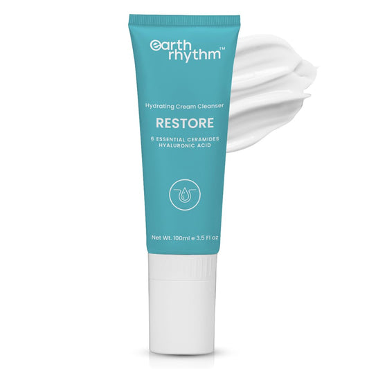 Earth Rhythm Hydrating Cream Cleanser: 6 Ceramides & Hyaluronic Acid,