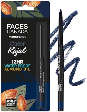 FACESCANADA Magneteyes Color Kajal - Blue Motivation 01, 0.30g Highly Pigmented Kohl, 12Hr