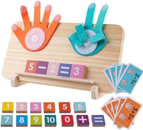 Educational Learning Number Toy for Toddler, Math Manipulatives Number Counting Blocks, Fi