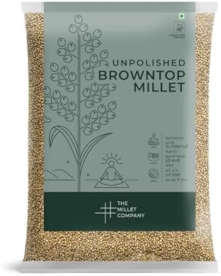 The Millet Company Unpolished Browntop Millet, Korale, Gluten Free, Natural Farm Produce,