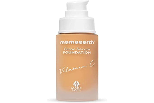 Mamaearth Glow Serum Foundation: 07 Toffee Glow, Vitamin C & Turmeric, 30
