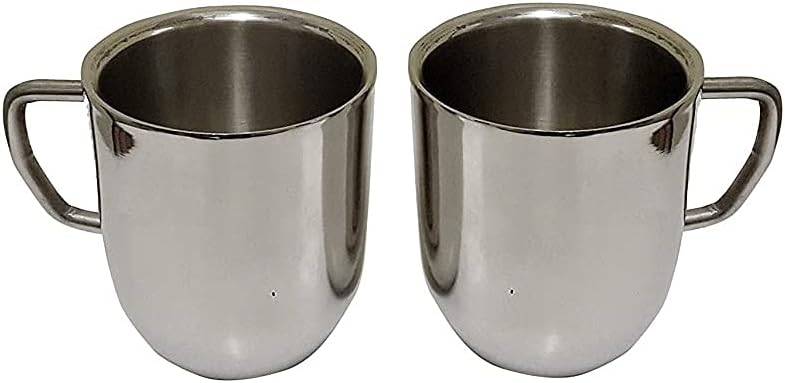 iKonbi Double Wall Cappuccino Tea/Coffee Mugs – Large, Set of