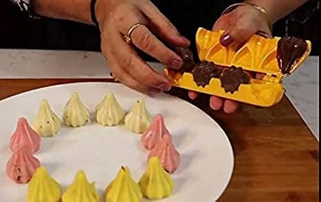 iKonbi Plastic Modak Patti 5 Cavity Medium Size Mold Set of 1 15 Cms in Size Baking Tools