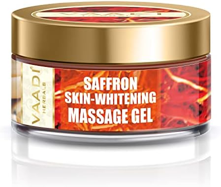 Vaadi Herbals Massage Gel - All Natural Herbal Gel - 50 Grams - (Saffron Skin-Whitening Ma