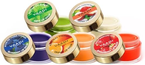 Vaadi Herbals Organic LipBalm - Assorted Pack Of 5 LipBalm Sets - Lip Treatment Paraben Fr