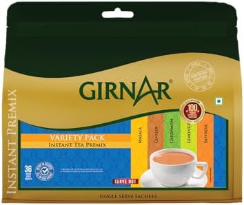 Girnar Instant Tea Premix Variety Pack, 36 Sachets