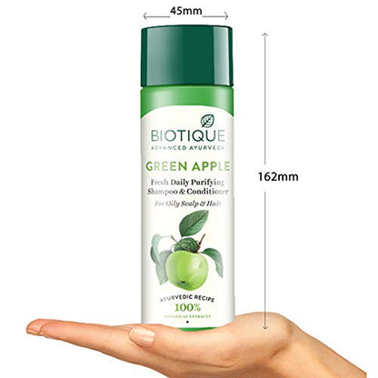 Biotique Bio Green Apple Shampoo & Conditioner: Oily Scalp & Hair, 190 ml