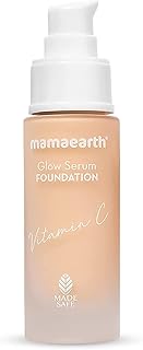 Mamaearth Glow Serum Medium Foundation: 01 Ivory, 30