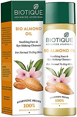 Biotique Almond Oil Soothing Face and Eye Makeup Cleanser for Normal To Dry Skin