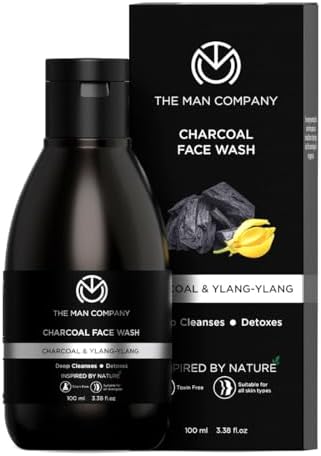 The Man Company Charcoal FaceWash for Oily Skin - FaceWash Men,100 ml - Purifying, Anti Ag