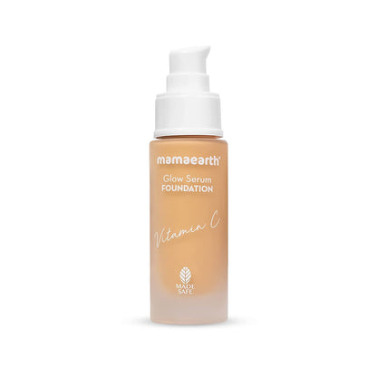Mamaearth Glow Serum Foundation: 03 Nude Glow, Vitamin C & Turmeric, 30