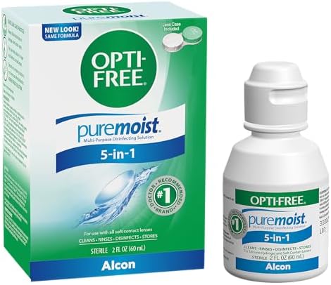 Opti-Free Puremoist Multi-Purpose Disinfecting Solution with Lens Case, 2-Ounces