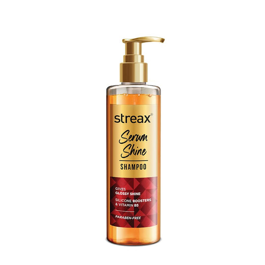 Streax Glossy Serum Shine Shampoo: Frizzy & Dry Hair, Paraben-Free,