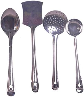 iKonbi Set of 4 Kitchen Serving Tools - Long Vegetable Cooking Pan, Palta, Zara,
