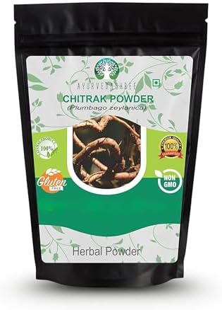 Ayurvedashree Chitrak Roots Powder I Chitrak Mool Powder I 200 Gm I Chita Jadd I Plumbago