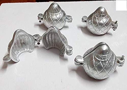 iKonbi Modak Maker Mould Aluminum for Ganpati, Diwali, Dasra, and Other Festival Set of