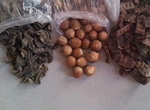 iKonbi Dry Whole Amla|Reetha|Shikakai|Soapnut|Gooseberry|Acacia Concinna (100gm Each)