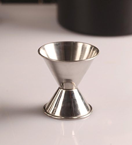 iKonbi Double-Sided Peg Measure Set Silver, 20/40 ml & 30/60 ml, Pack of 2
