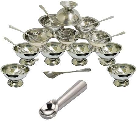 iKonbi Stainless Steel Ice Cream Cups/Soup Bowls Combo Set of 25