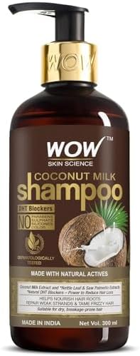 WOW Skin Science Coconut Milk Shampoo For Hair Fall/Strength/Damage/Thinning - 300ml