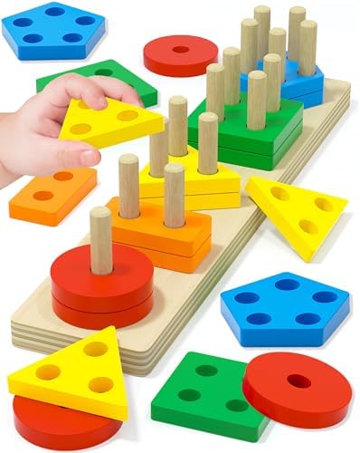 Montessori Toys for 1 2 3 Year Old Boy Girl, Toys for Ages 2-4 Toddlers Kids Baby, 1 2 Yea