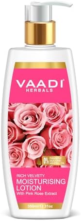 Vaadi Herbals Moisturizer - Body Moisturizer - Pink Rose Moisturising Lotion With Goat Mil