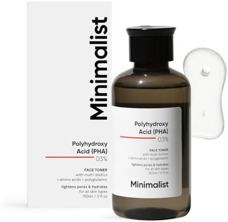 Minimalist PHA 3% Alcohol Free Face Toner, 150 ml | Pore Tightening & Mild Exfoliation For