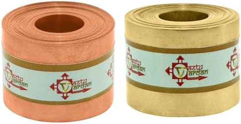 Combo of Brass and Copper Strip for Vastu Remedy | 1 Inch |