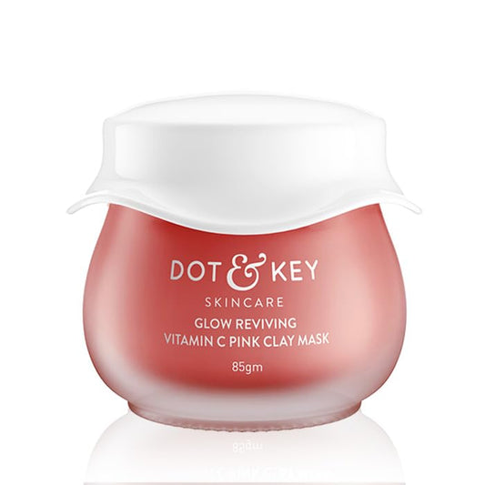 Dot & Key Glow Reviving Vitamin C Pink Clay Mask FaceMask for Glowing Skin Fades Pigmentat