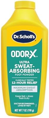 Dr. Scholl's Odor-x Sweat Absorbing Foot Powder, 7 Ounce (Pack of 1)