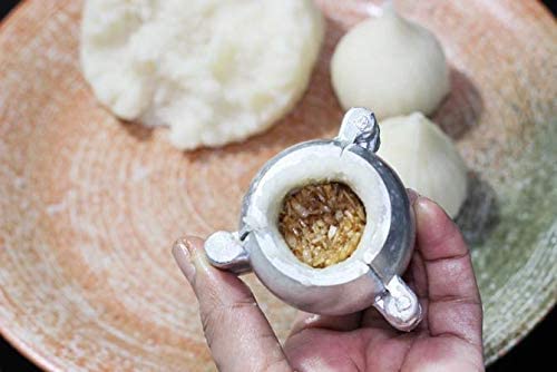 iKonbi Modak Maker Mould Aluminum for Ganpati, Diwali, Dasra, and Other Festival Set of 2 Big Size, 7 cm