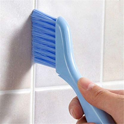iKonbi Multifunctional Foldable Plastic Window Frame Cleaning Brush with Dust Dirt Scraper, Multicolour