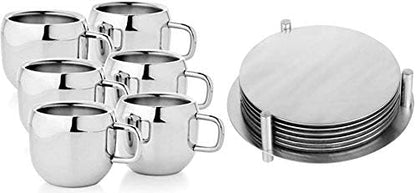 iKonbi Apple Cups and Round Coasters Set of