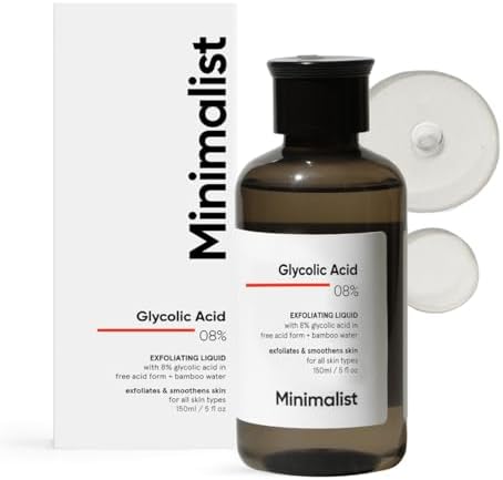 Minimalist 8% Glycolic Acid Toner for Glowing Skin | Multi-Functional Exfoliating Toner wi