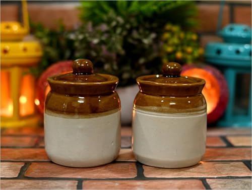 SHRIYAM CRAFT Ceramic Pickle Jar Container 200ML (Jar 200ML