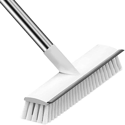 Ramnji Bathroom Cleaning Brush with Wiper 2 in 1 Tiles Cleaning Brush Floor Scrub Bathroom