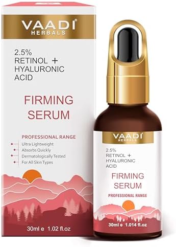 Vaadi Herbals Skin Firming Serum for Face With 2.5% Retinol & Hyaluronic Acid - 30ml