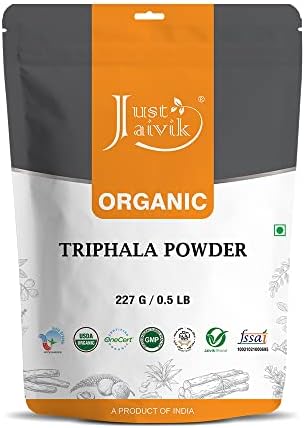 Just Jaivik 100% Organic Triphala Powder 227 gm / 0.5 lb | Supports Immunity & Digestive F