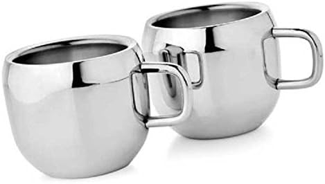 iKonbi Store Stainless Steel Double Wall Apple Cups – 90 ml, Set of