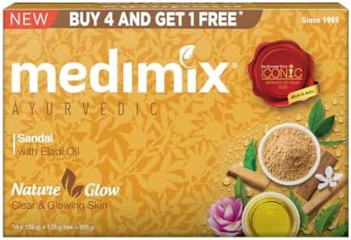 Medimix Ayurvedic Sandal Soap, 125g (4+1 Offer Pack)