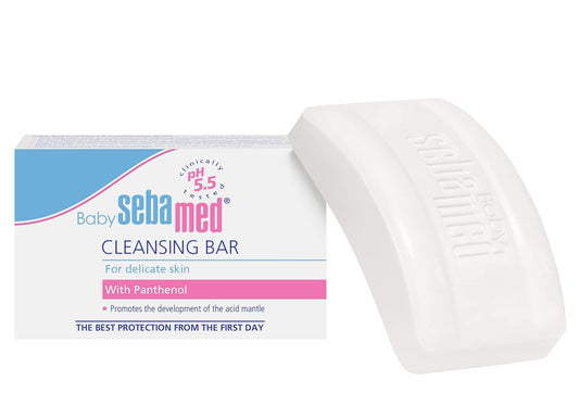 Sebamed Baby Cleansing Bar 100g|Ph 5.5 | With Panthenol|No tears & Soap Free bar| For Deli