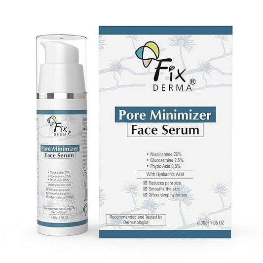 Fixderma 20% Niacinamide Serum for Face for Pore Minimizer with 2.5% Glucosamine & Hyaluro