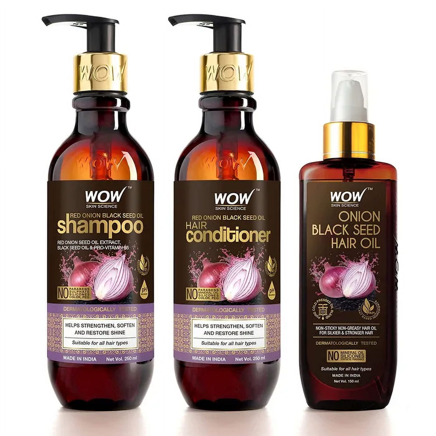 Wow Skin Science Onion Ultimate HairCare Combo 3 Kit 650ml