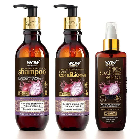 Wow Skin Science Onion Ultimate HairCare Combo 3 Kit 650ml