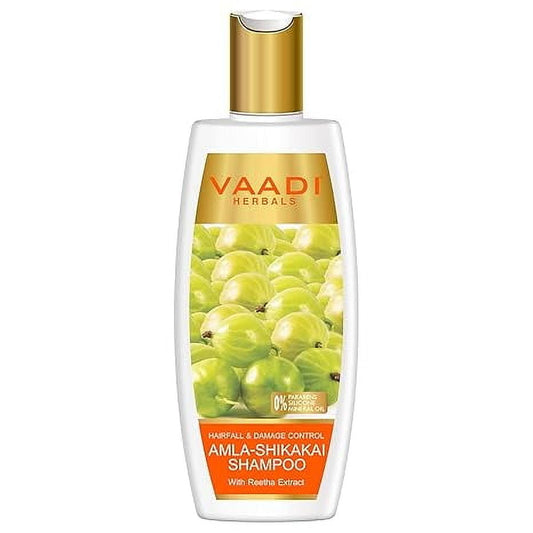 Vaadi Herbals Hairfall And Damage Control Amla Shikakai Shampoo, 350ml